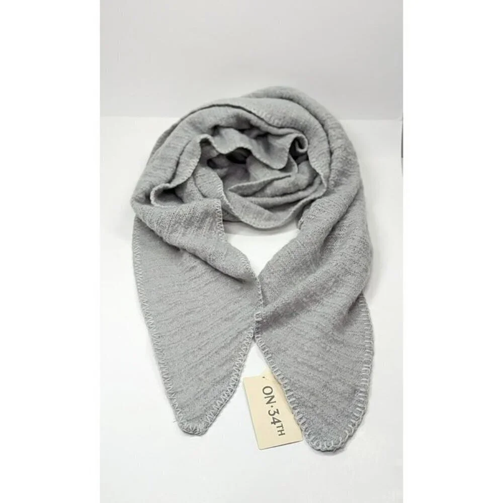 On 34th Women Grey Convertible Wrap Scarf Oversized 22